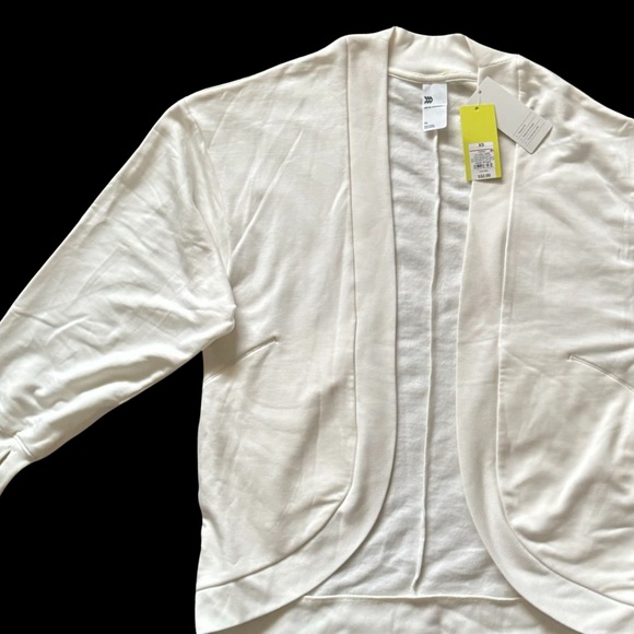 French Terry Cardigan Cream Sz XS - Picture 5 of 15